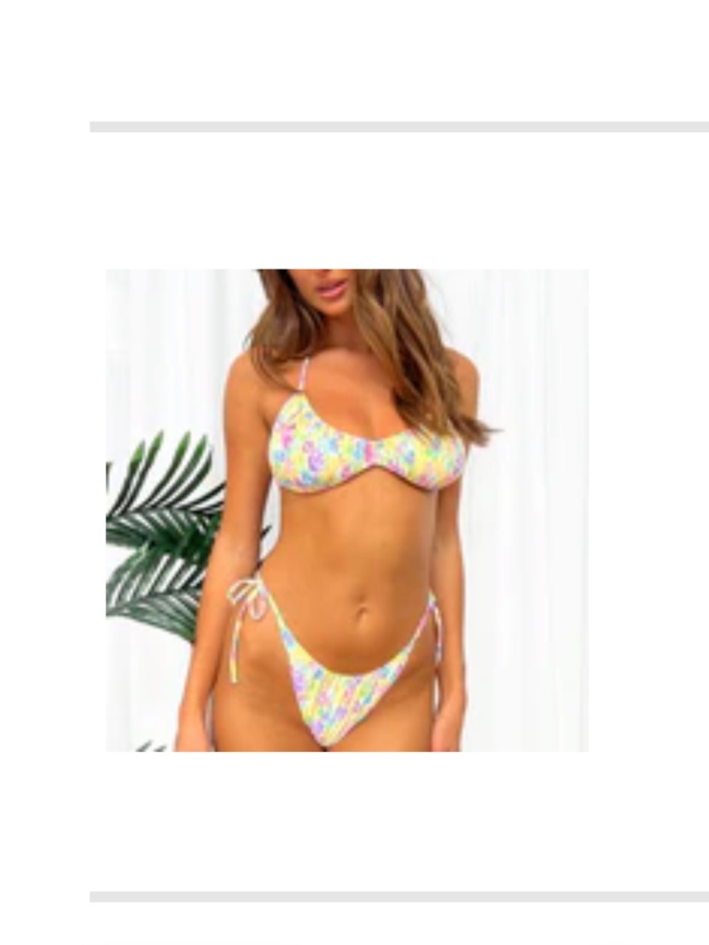 9.0 Yellow Floral Bikini Set